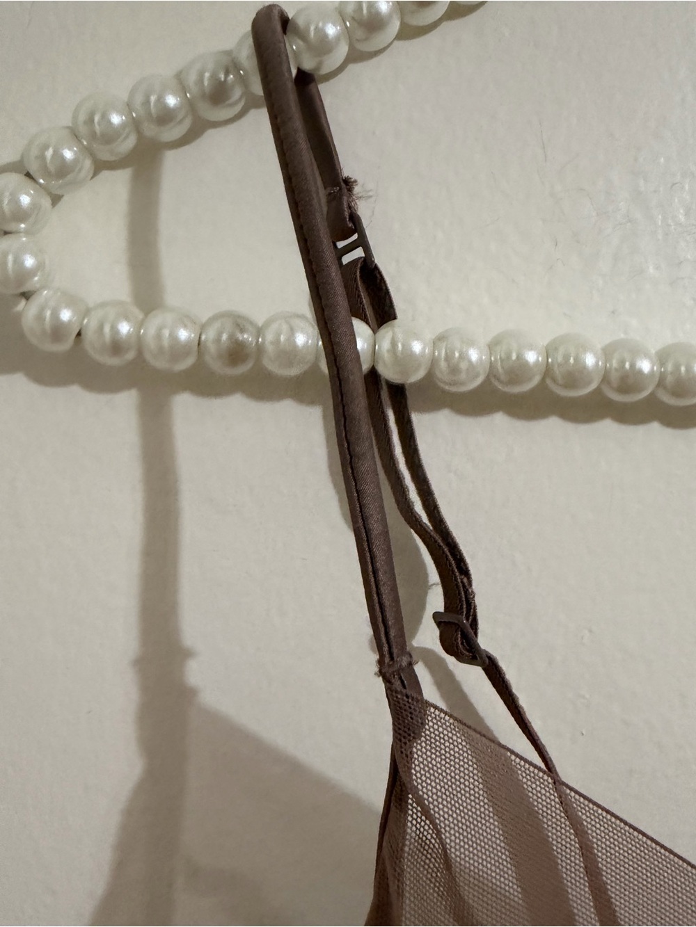 SKIMS Plunge Sheer Mesh Bralette in Brown Taupe - Picture 6 of 12